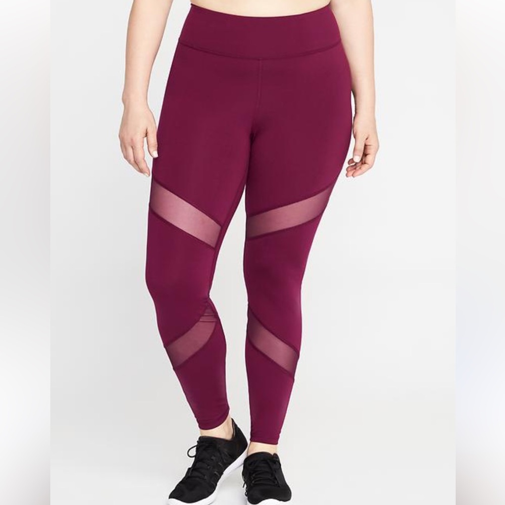 Old Navy High Rise Elevate Mesh-Panel Compression Leggings Go-Dry Capris 3XL